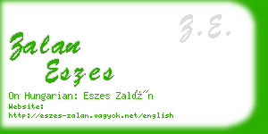 zalan eszes business card